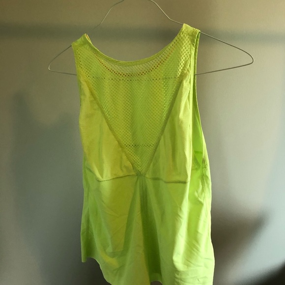 neon yellow tank top with mesh back - Picture 2 of 3